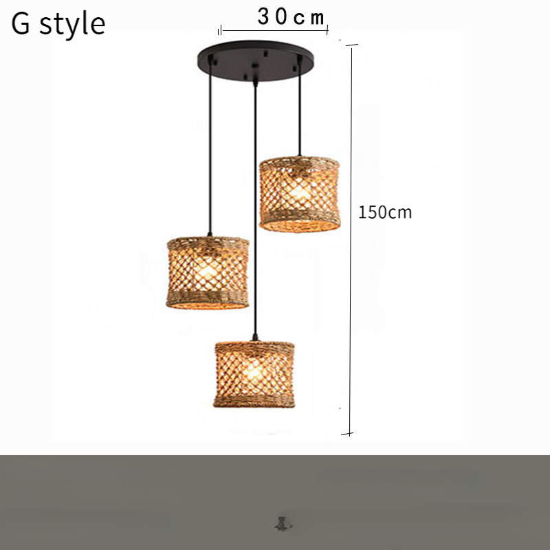 Wabi-Sabi Style Rattan Pendant Light for Dining Living Room Bedroom 