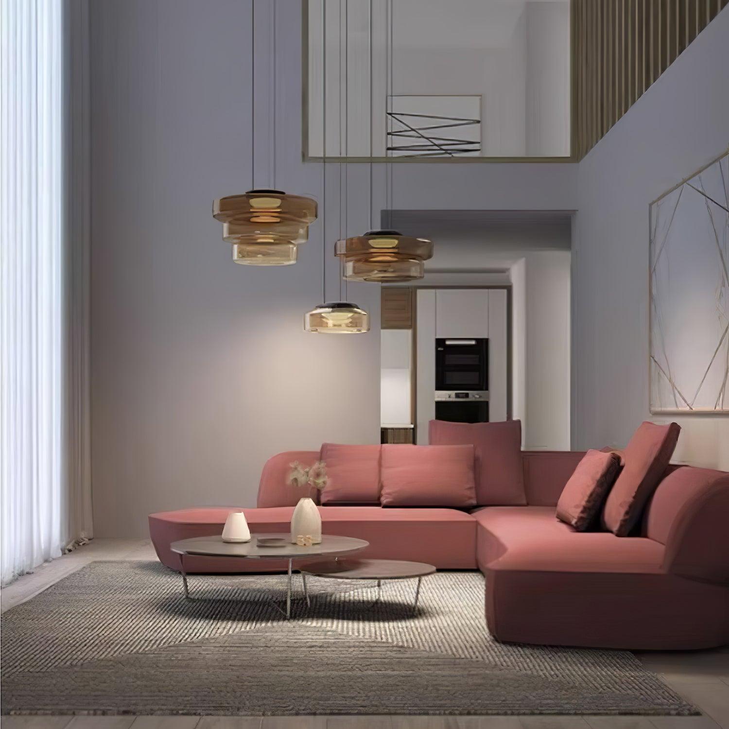 Nordic Creative Clear Tinted Glass Pendant Lighting