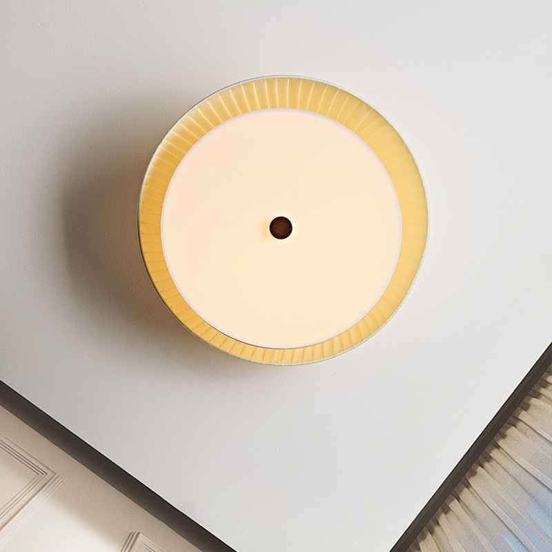 French Retro Fabric Ceiling Lamp for Bedroom 