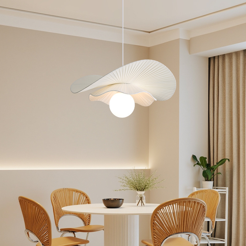 French Nordic Style Fabric Pendant Light for Living Room and Bedroom