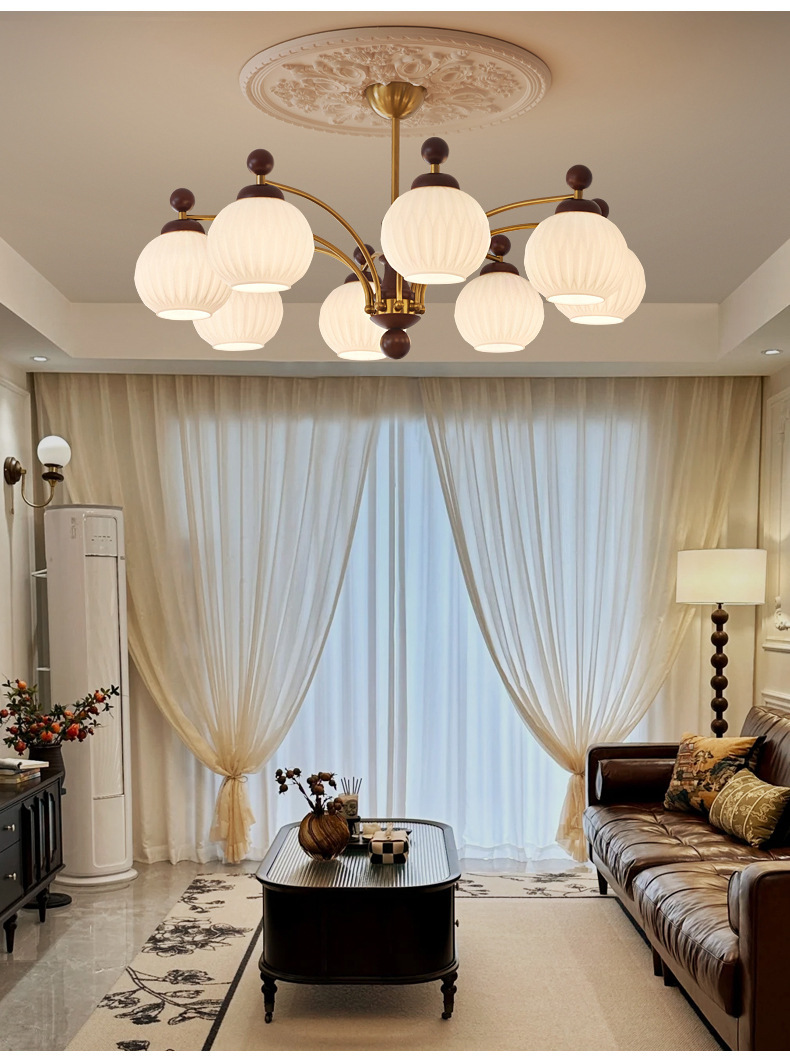 Creative French Living Room Chandelier Full Spectrum Dining Room Light Vintage Bedroom Lamp