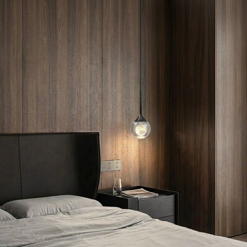 Modern Black LED Pendant Light for Dining Room