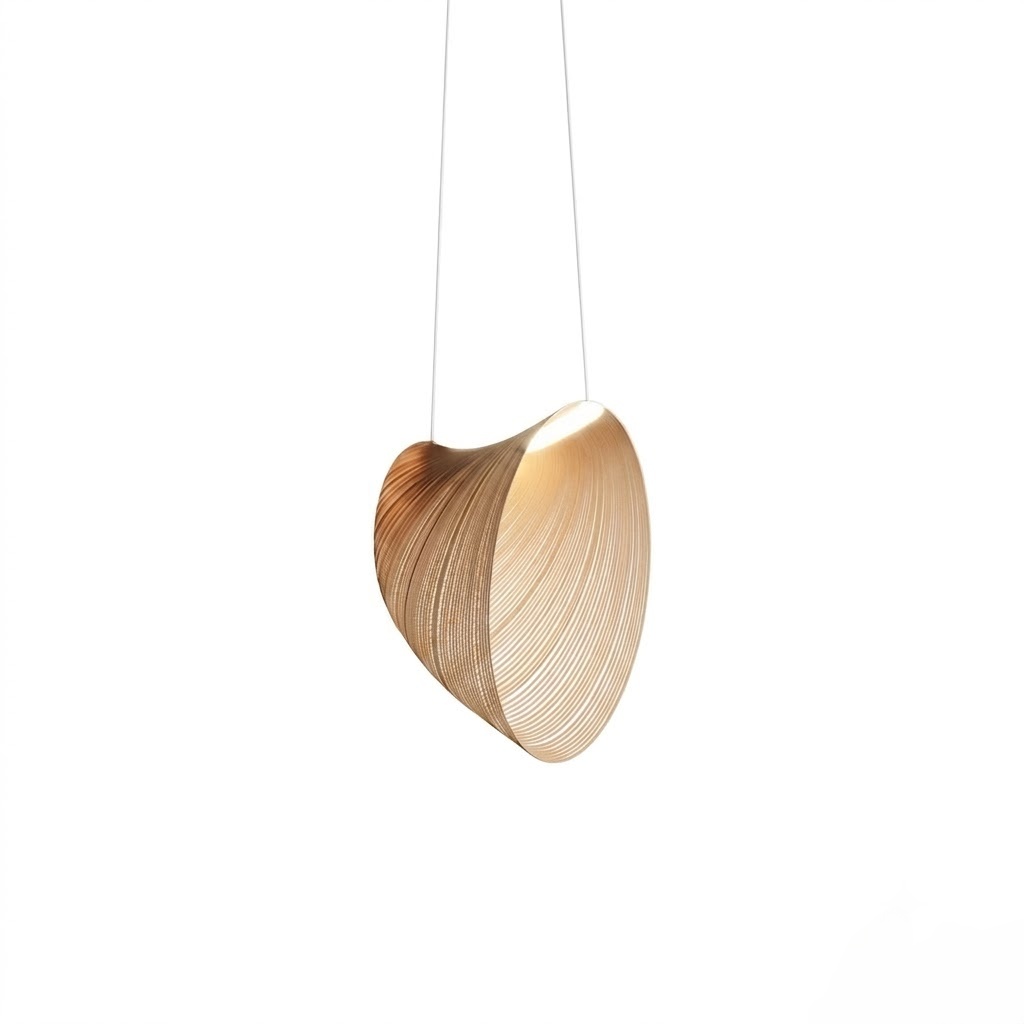 Sculptural Rattan Pendant Light for Dining Room
