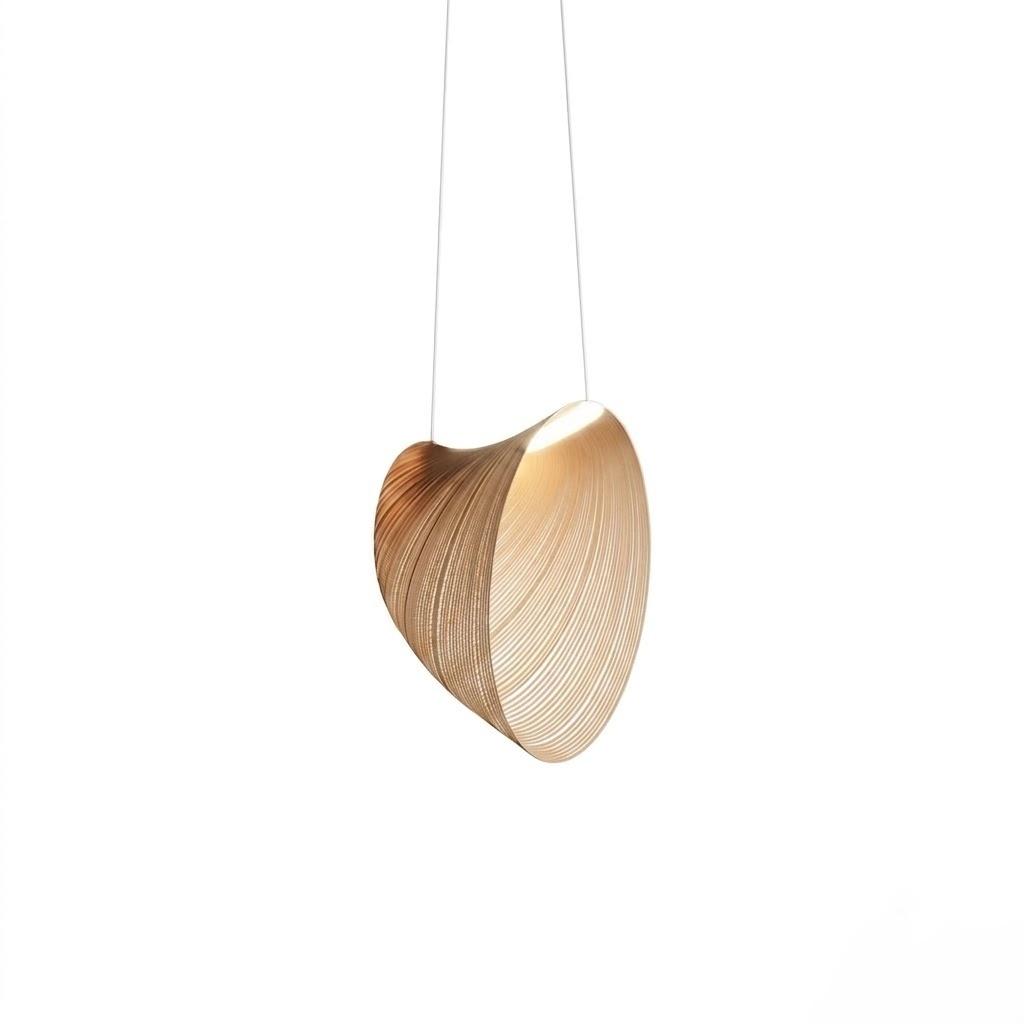 Sculptural Rattan Pendant Light for Dining Room