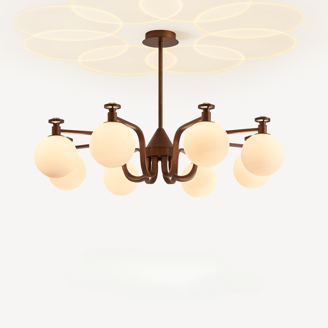 French Retro Glass Magic Bean Chandelier
