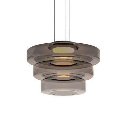 Nordic Creative Clear Tinted Glass Pendant Lighting