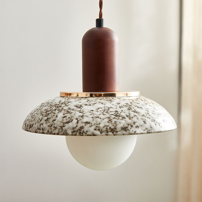 Retro Ceramic Small Pendant Light for Bedside Lamp