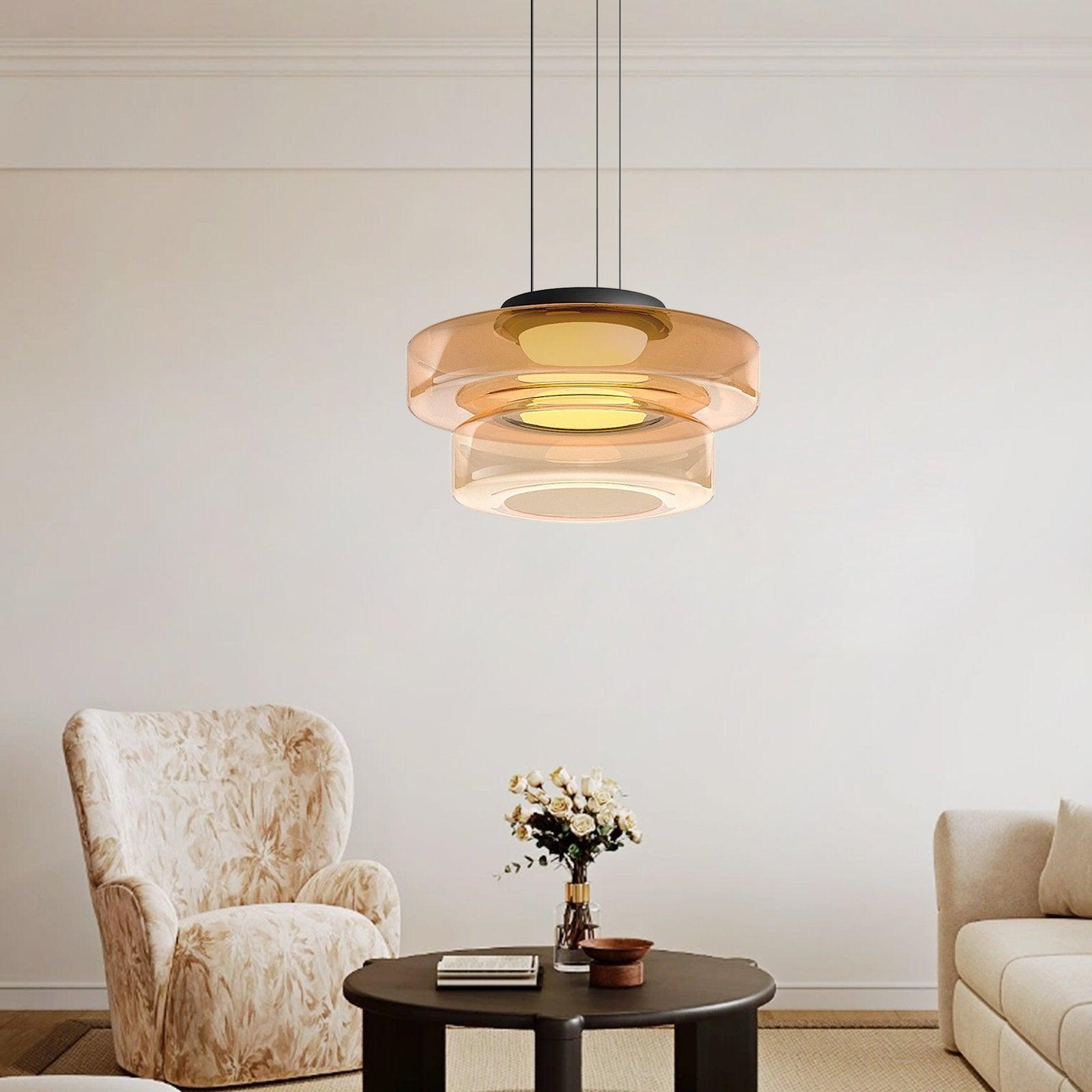 Nordic Creative Clear Tinted Glass Pendant Lighting