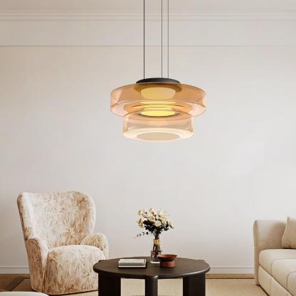 Nordic Creative Clear Tinted Glass Pendant Lighting
