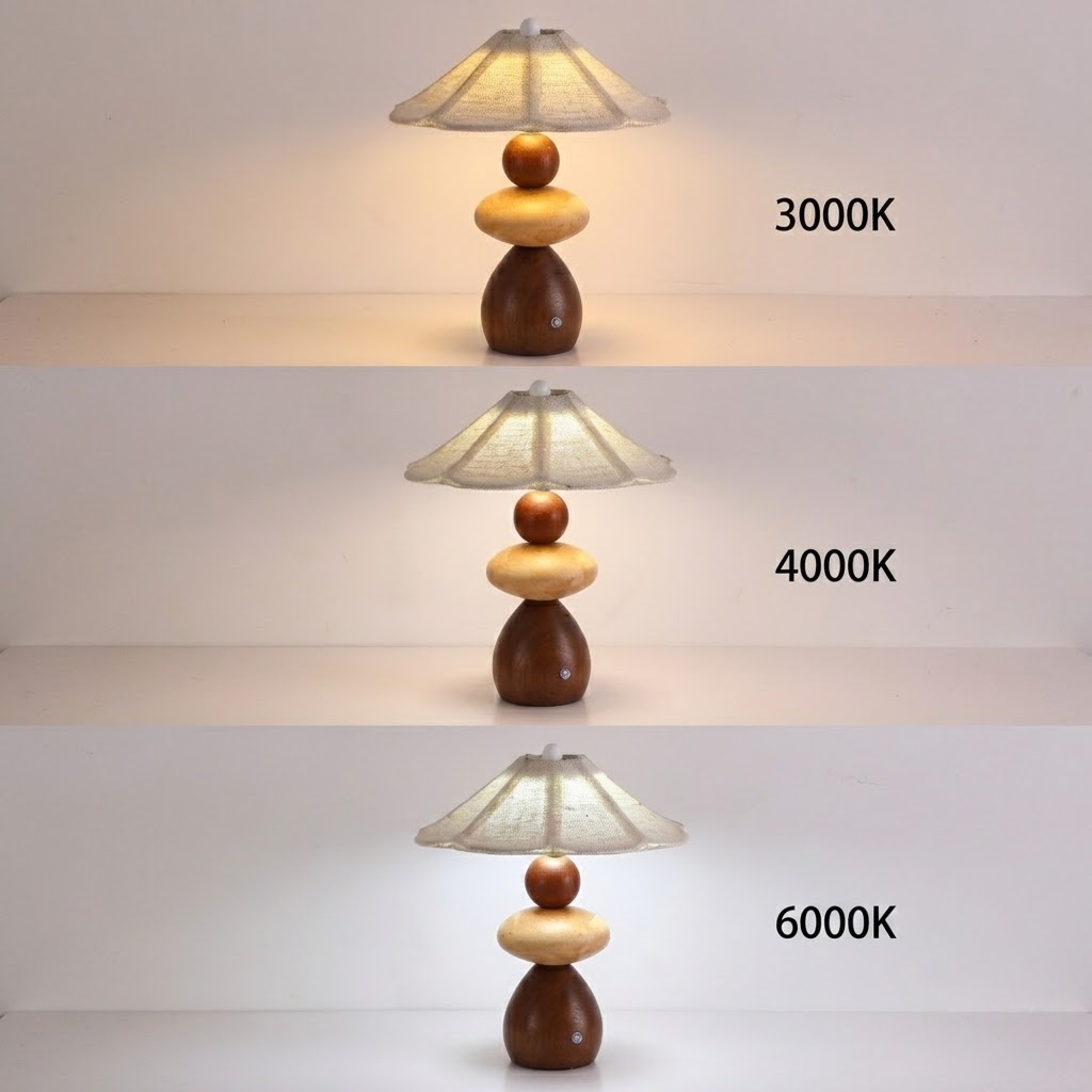 Warm Wood Table Lamp for a Cozy Bedroom Atmosphere