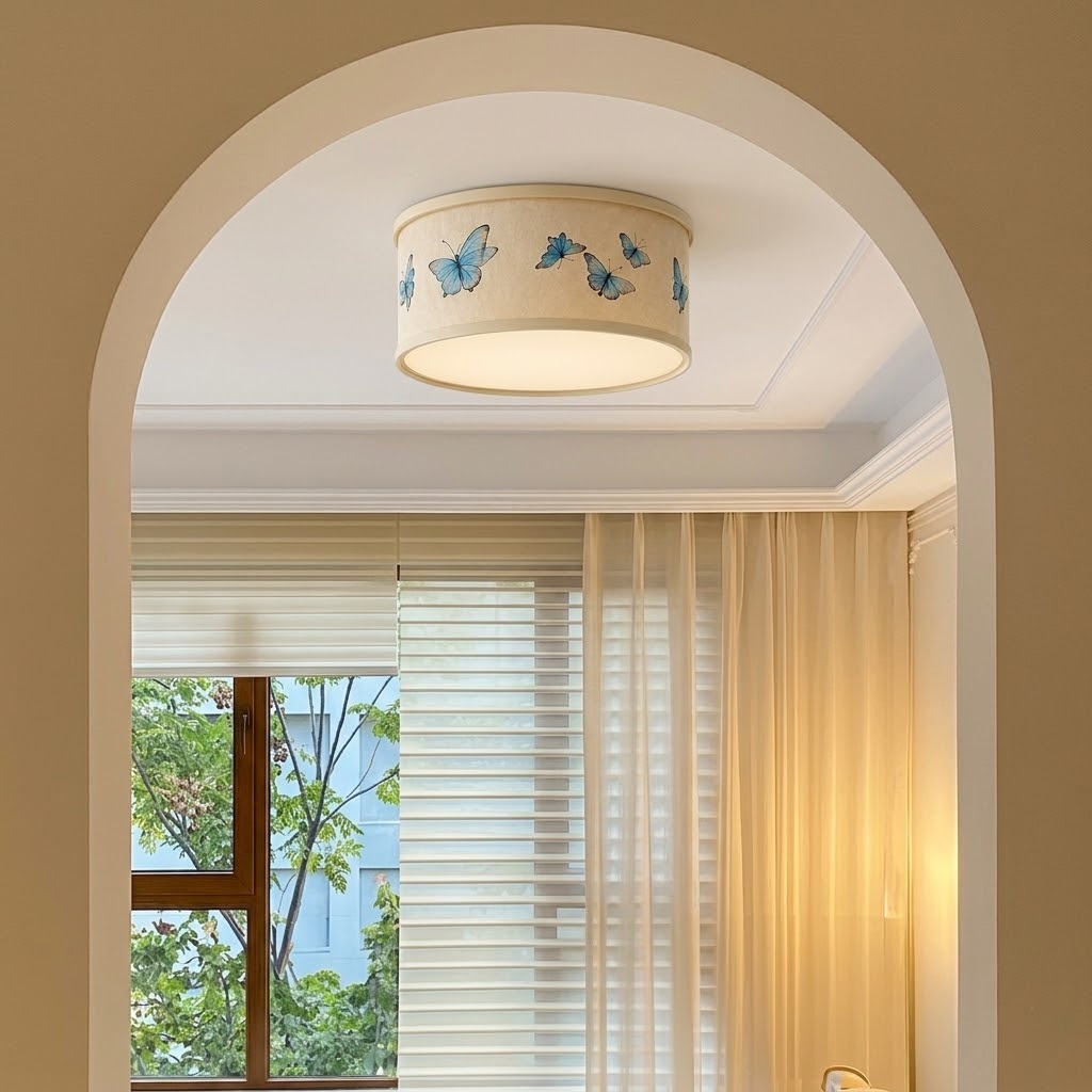 Contemporary Butterfly Fabric Light for Bedroom