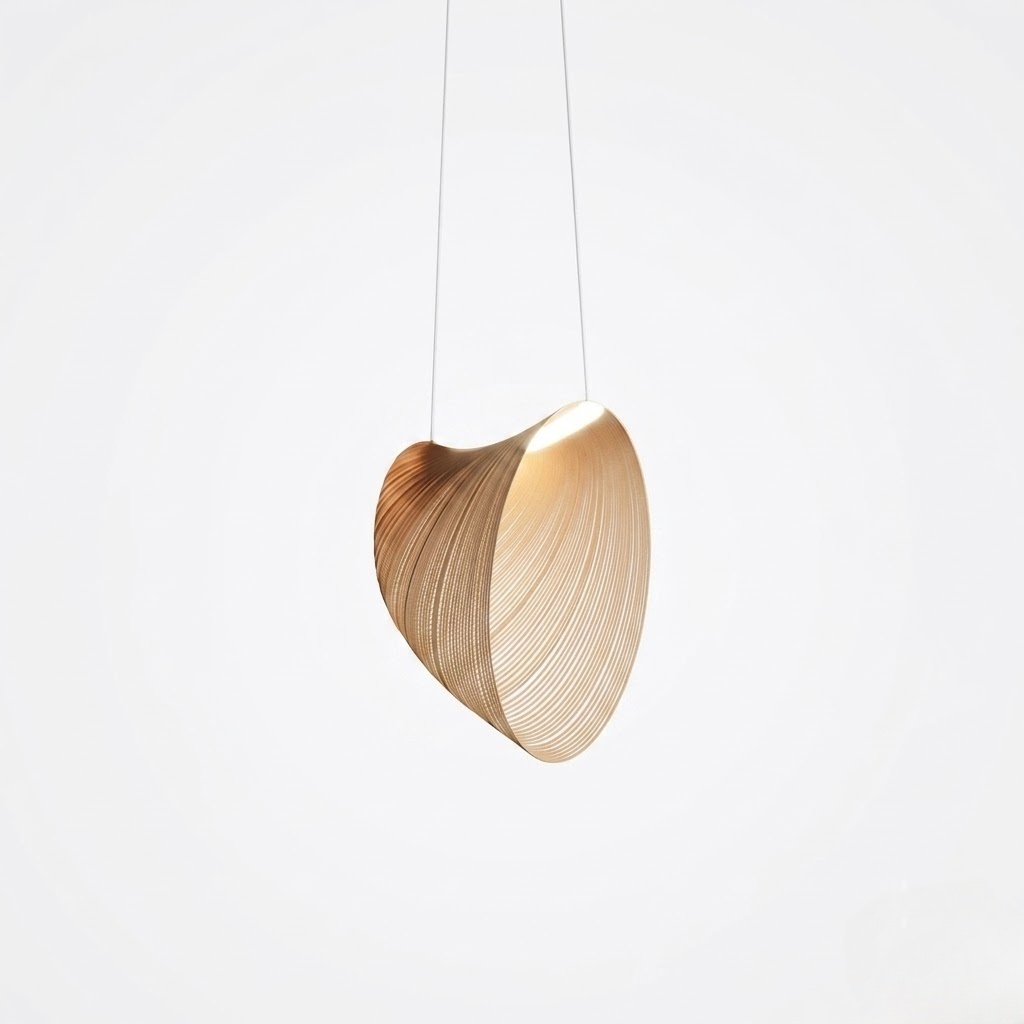 Sculptural Rattan Pendant Light for Dining Room