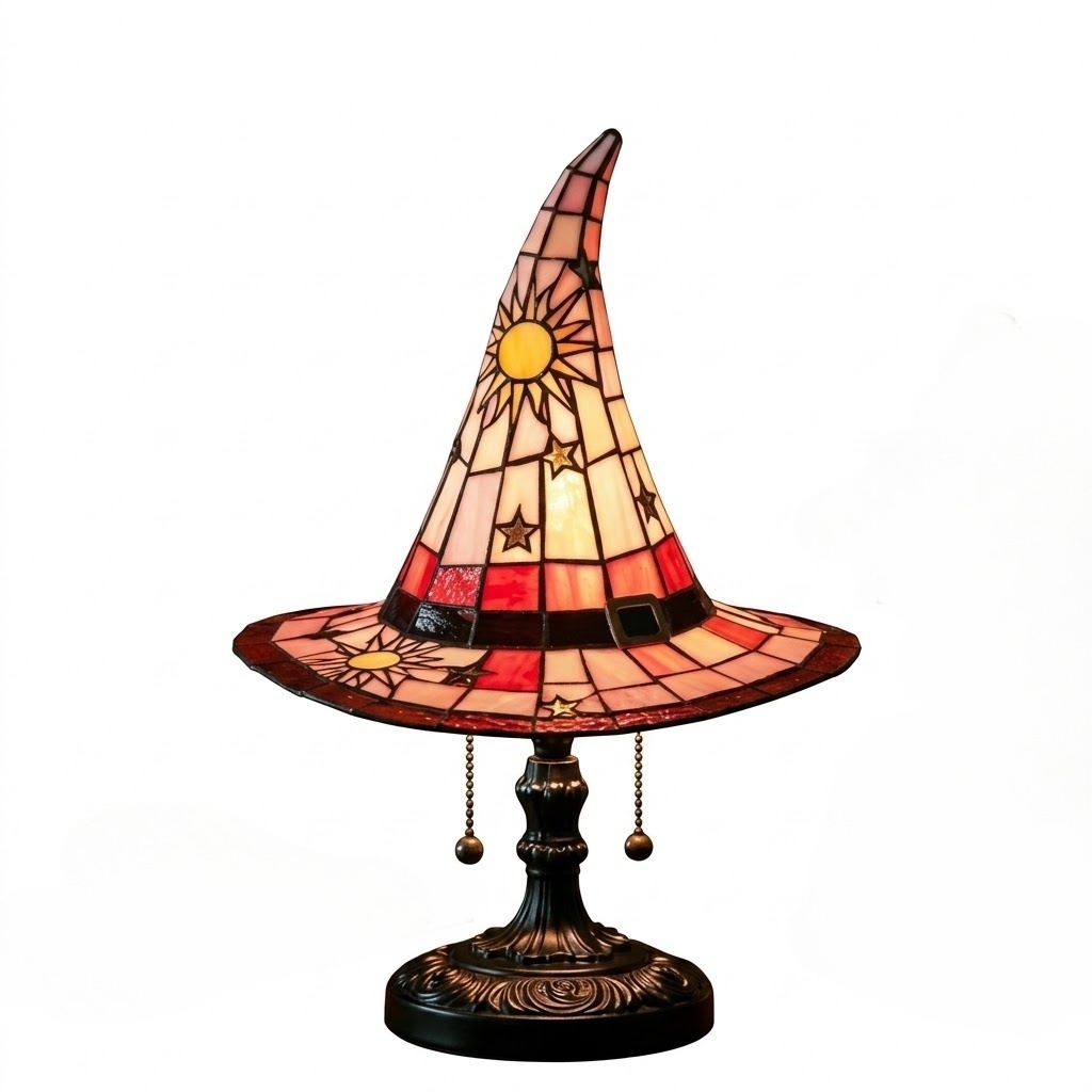 🪄 Halloween Witch Hat Lamp – USB LED Tabletop Night Light