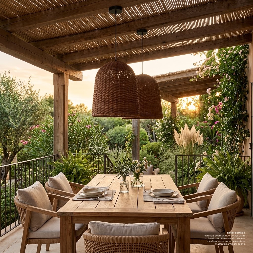 Handcrafted Brown Rattan Dome Pendant Light for Kitchen Island