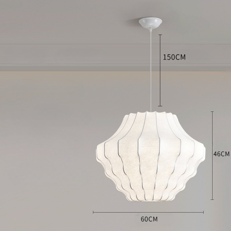 Japanese Style Vintage Silk  Pendant Lamp for Dining Room Homestays