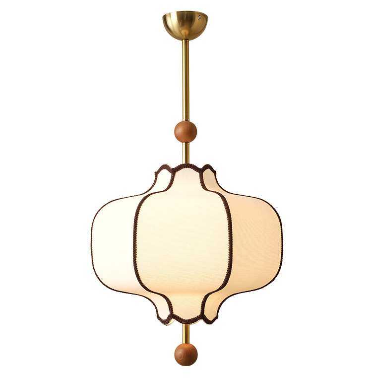 Vintage Fabric Lantern Pendant Light for Dining Room