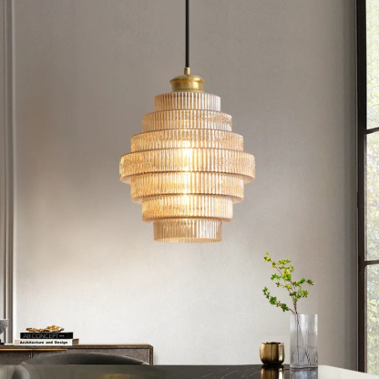 Antique Brass Bottle Shade Pendant Light-labpiecesign