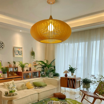 Japanese Solid Lantern Wood High Quality Pendant Light-labpiecesign