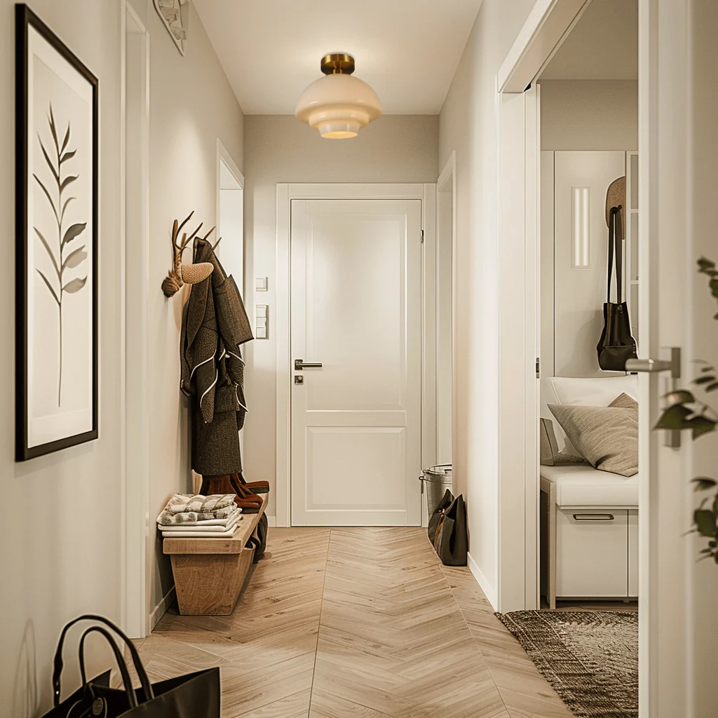 Miller Art Deco Milk Glass Fixed Ceiling Light