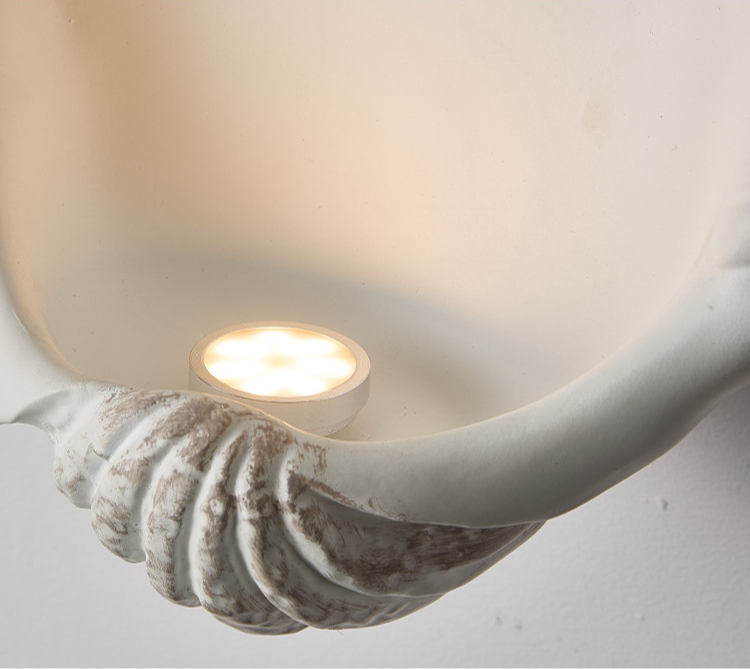 Sculptural Shell Wall Sconce for Bedroom