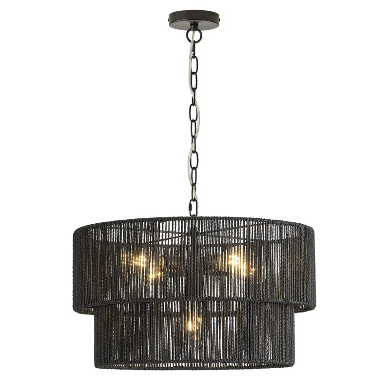 Shiloh Rattan Pendant Light - Bohemian Lampshade, Rattan Light Fixture