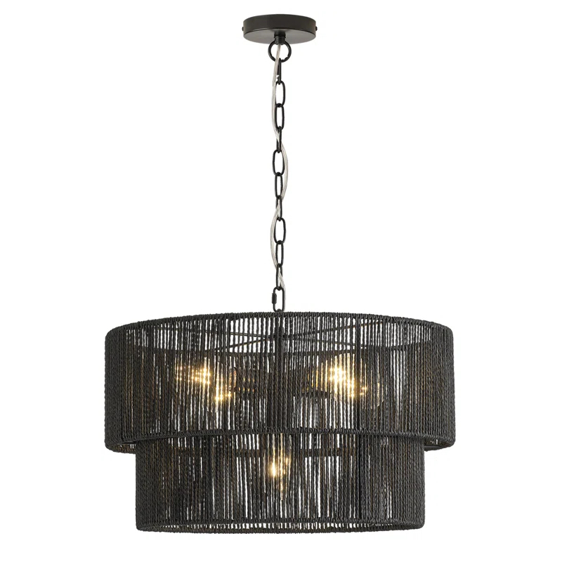 Shiloh Rattan Pendant Light - Bohemian Lampshade, Rattan Light Fixture