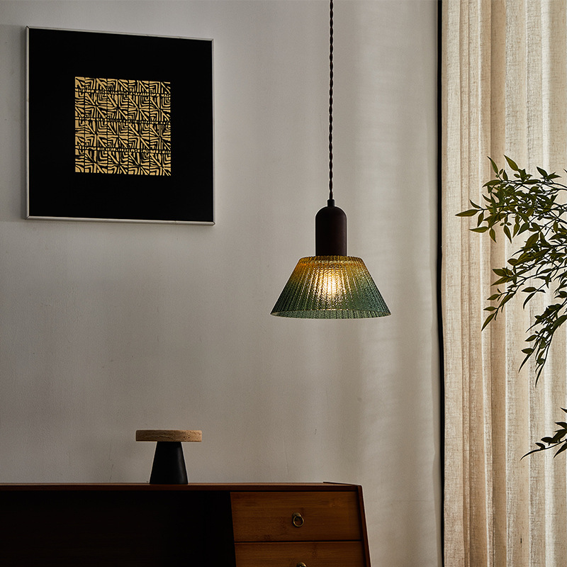 Medieval Vintage Glass Pendant Light for Bedroom