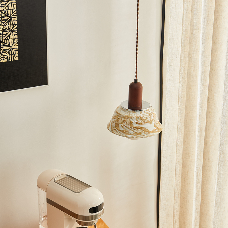 Retro Ceramic Pendant Lamp for Bedside
