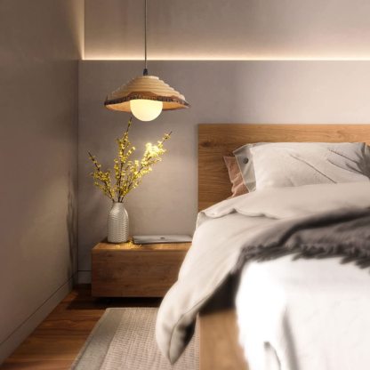Japanese style solid wood pendant light bar lamps-labpiecesign