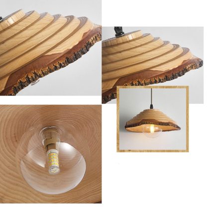 Japanese style solid wood pendant light bar lamps-labpiecesign