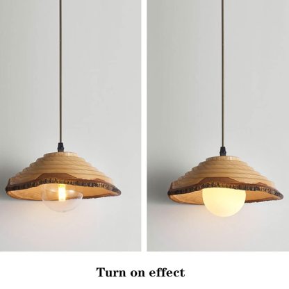 Japanese style solid wood pendant light bar lamps-labpiecesign