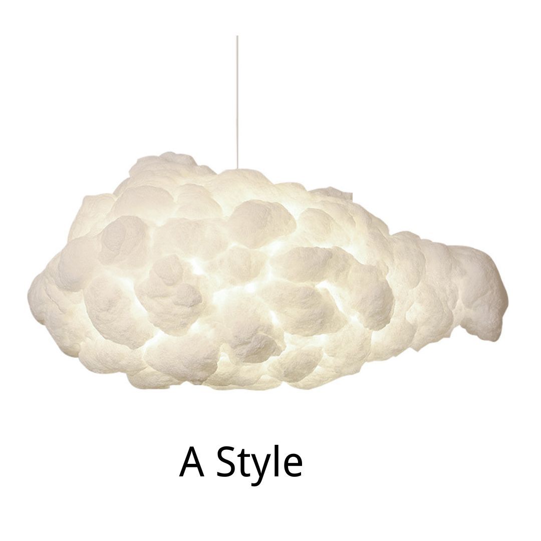Contemporary Style Cloud Pendant Light Fixture Cotton 1/2/4-Light Dining Room Ceiling light-labpiecesign