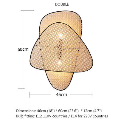 Anjuna Rattan Bamboo Wall Light-labpiecesign