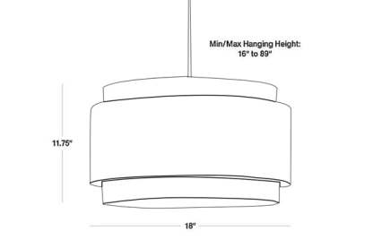 Avery Natural Linen Double Drum Pendant Light-labpiecesign