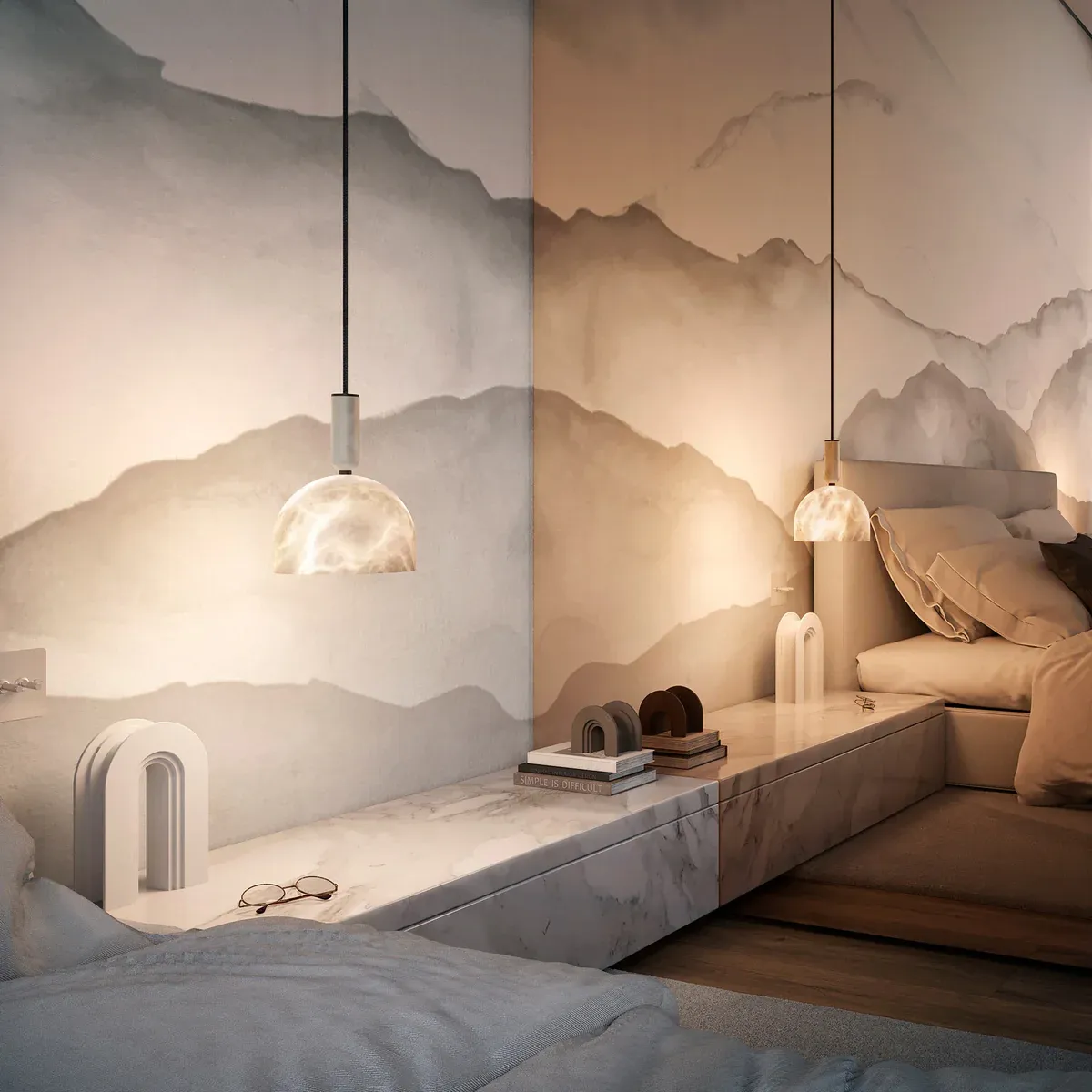 Blair Alabaster Pendant Light-labpiecesign