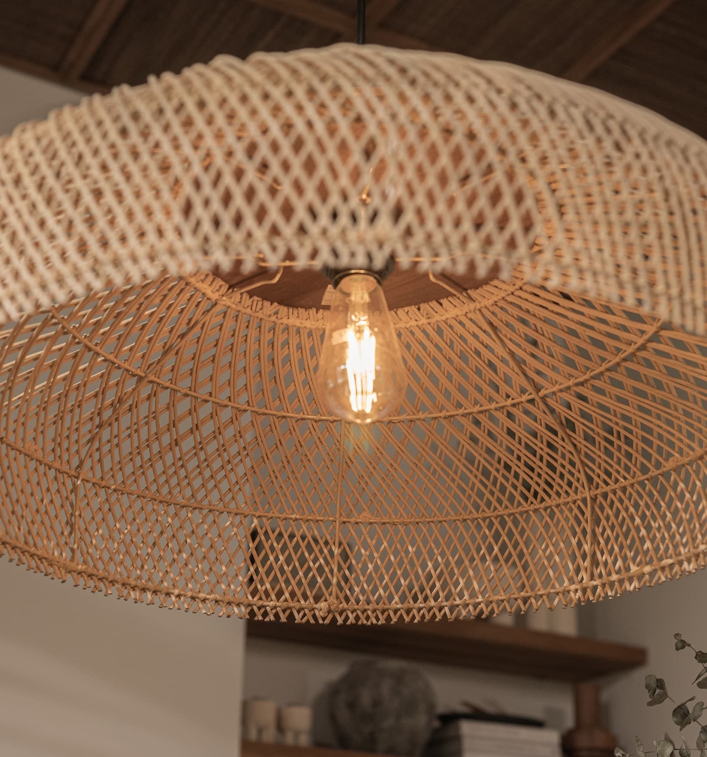 Japandi Lighting Wabi-sabi Style Bright Drum Lamp Pendant lampshade