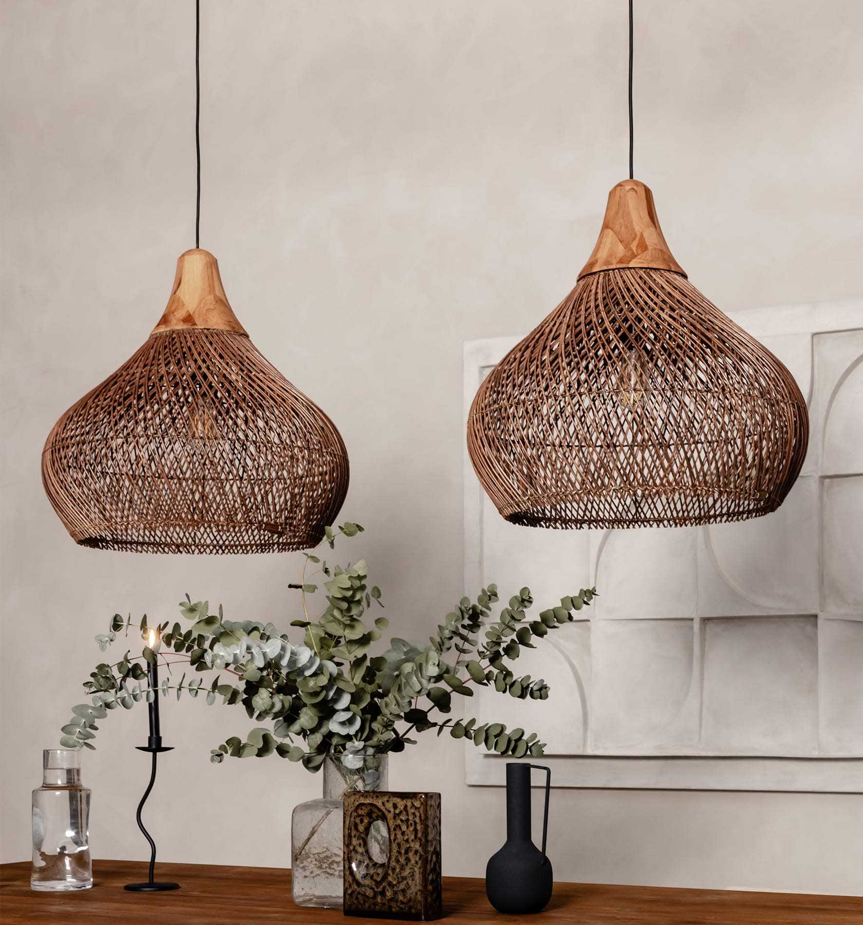 Japandi Lighting Wabi-sabi Style Bright Drum Lamp Pendant lampshade