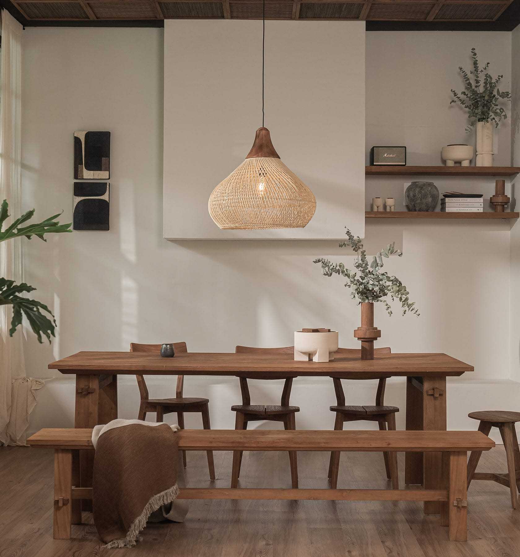 Japandi Lighting Wabi-sabi Style Bright Drum Lamp Pendant lampshade