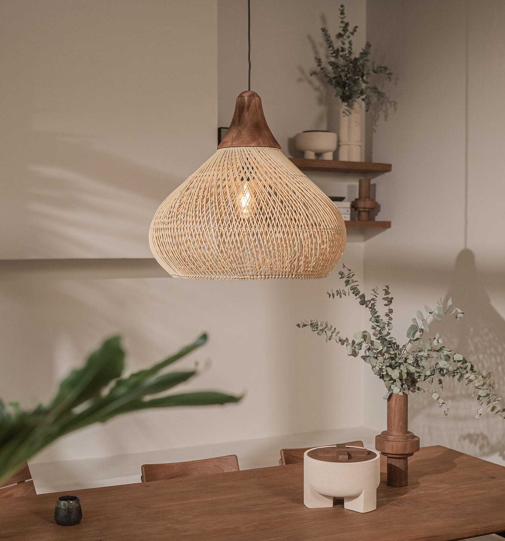 Japandi Lighting Wabi-sabi Style Bright Drum Lamp Pendant lampshade