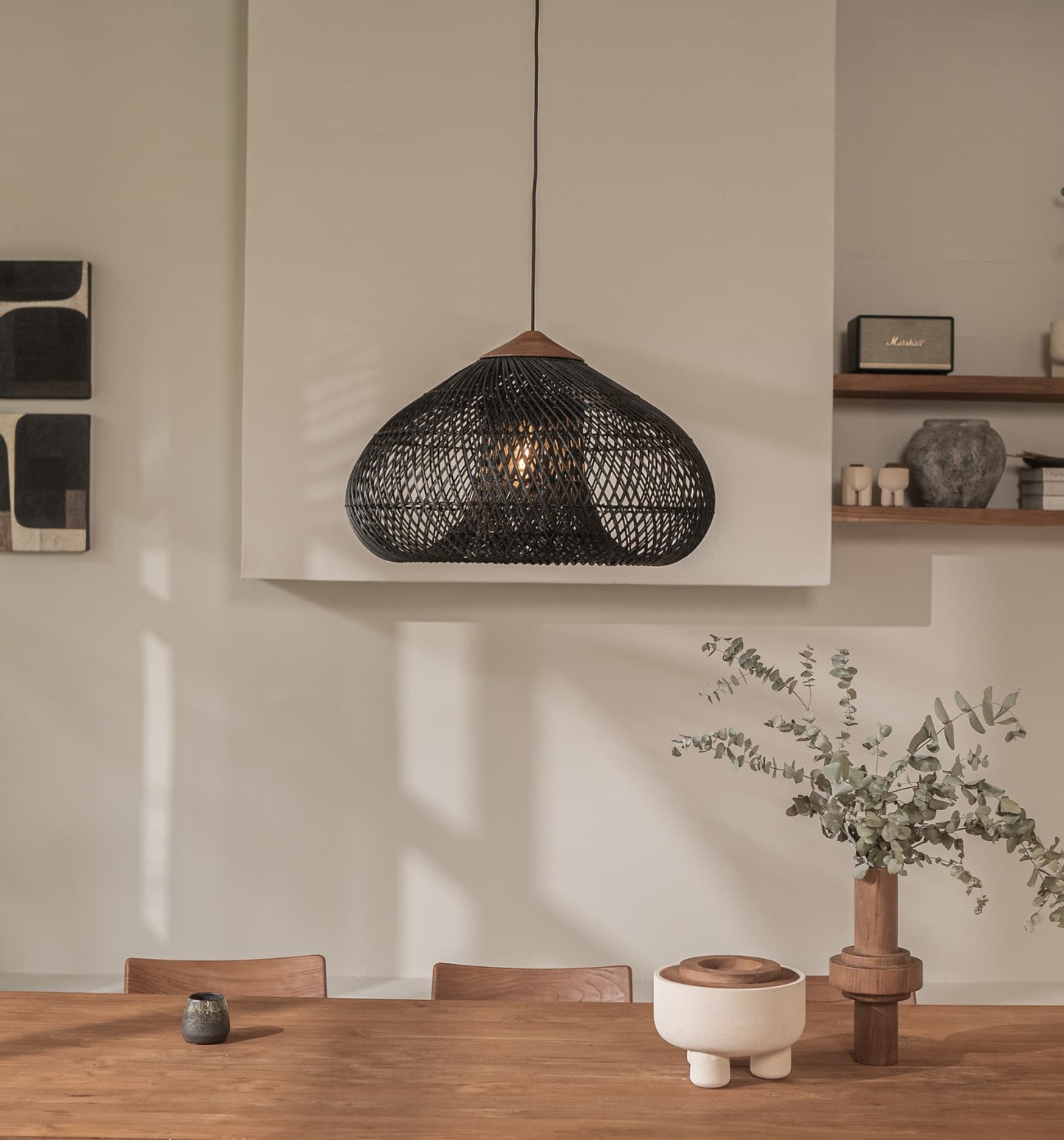 Japandi Lighting Wabi-sabi Style Bright Drum Lamp Pendant lampshade
