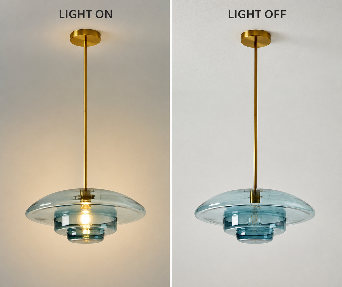 Vintage Bauhaus Tiered Glass Pendant Light for Living Room