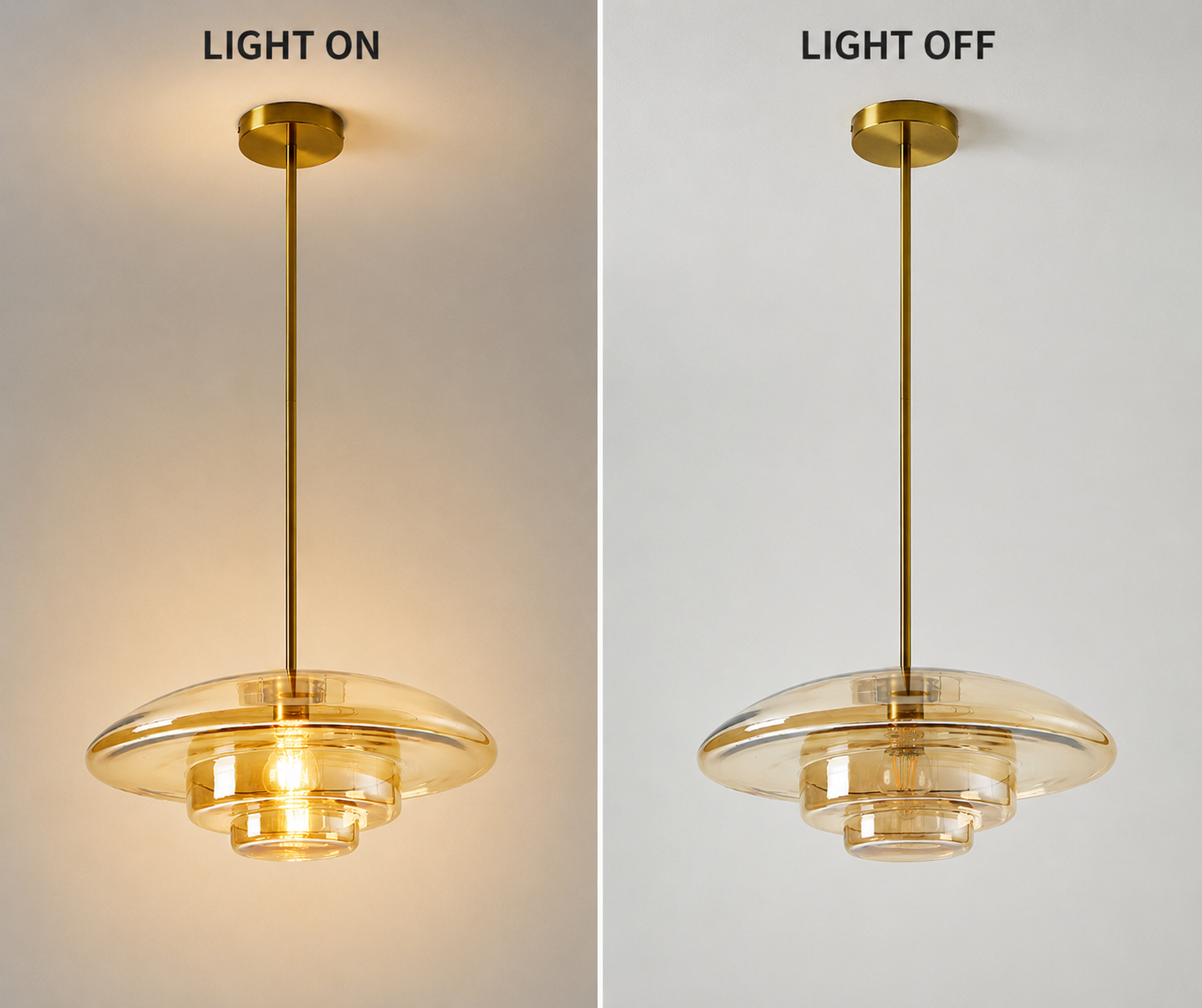 Vintage Bauhaus Tiered Glass Pendant Light for Living Room