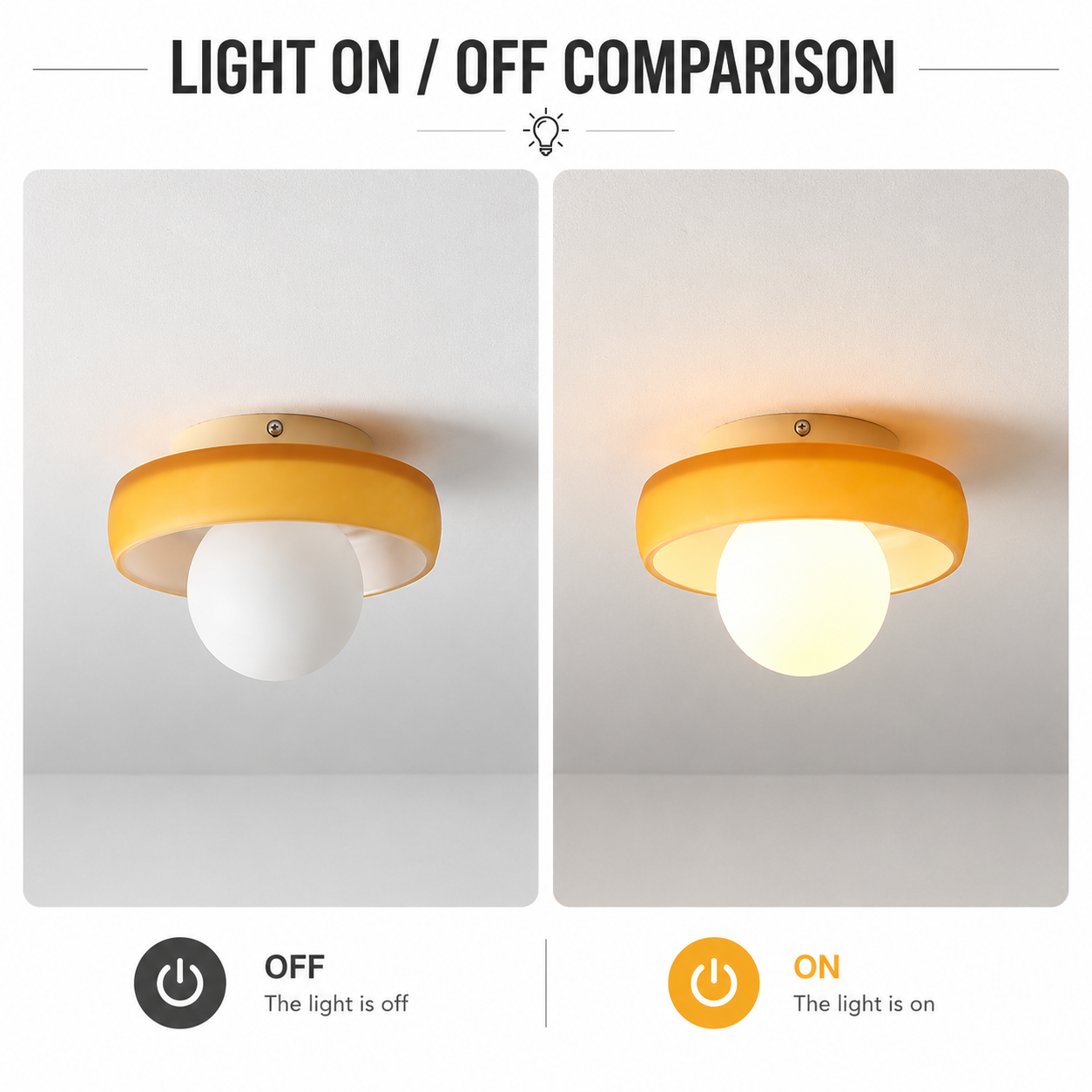 Modern Glass Flush Mount Ceiling Light for Bedroom Hallway Balcony
