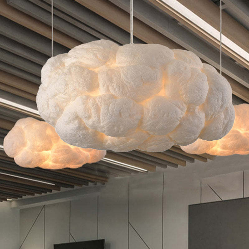 Contemporary Style Cloud Pendant Light Fixture Cotton 1/2/4-Light Dining Room Ceiling light-labpiecesign