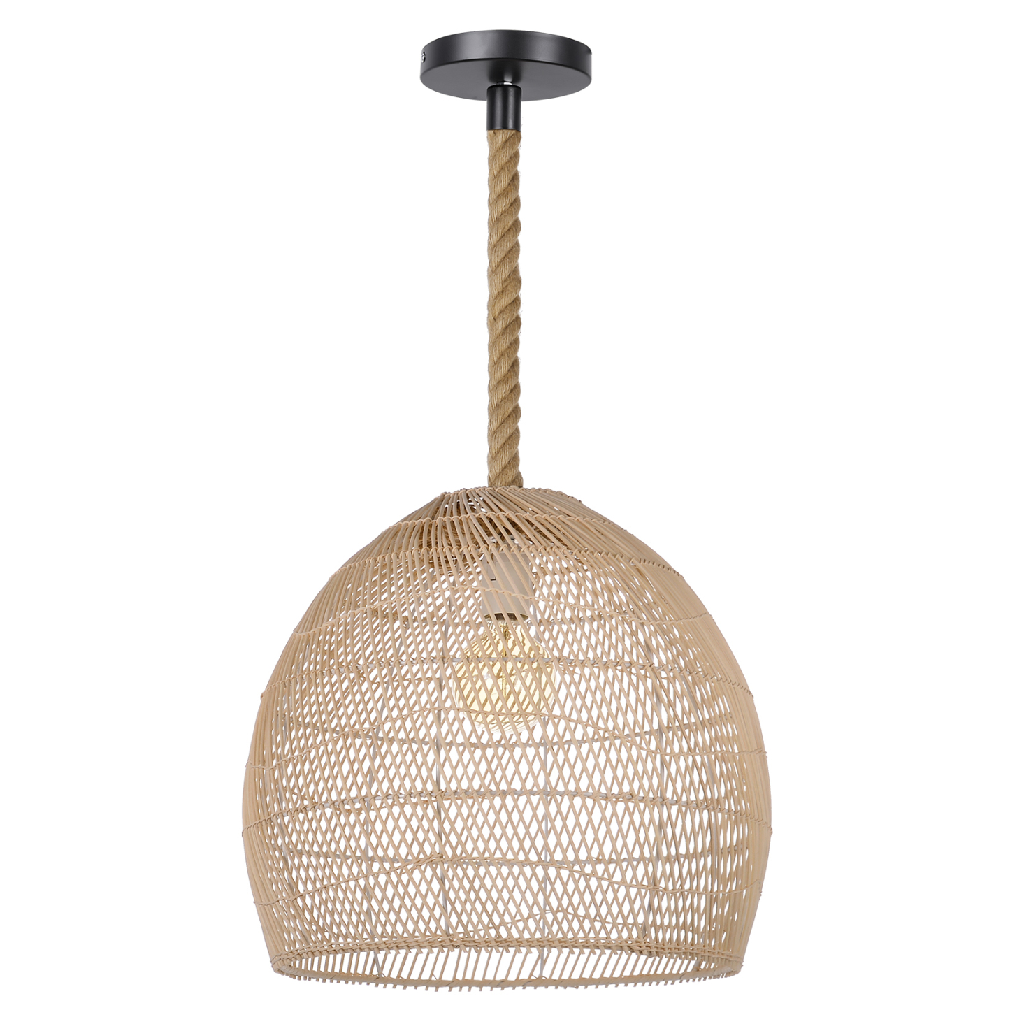 Handwoven Bohemian Rattan Pendant Light for Farmhouse Dining Room