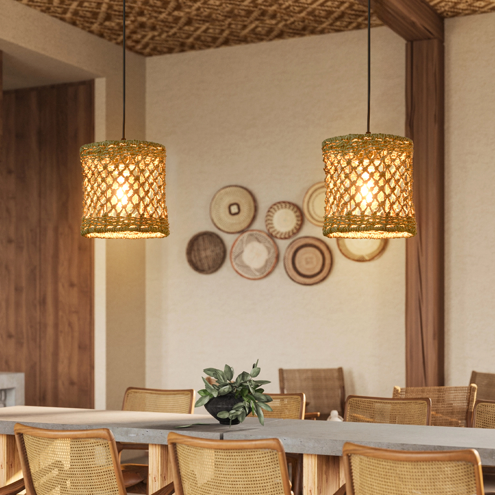 Various styles 3 light straw pendant light