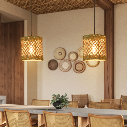Various styles 3 light straw pendant light