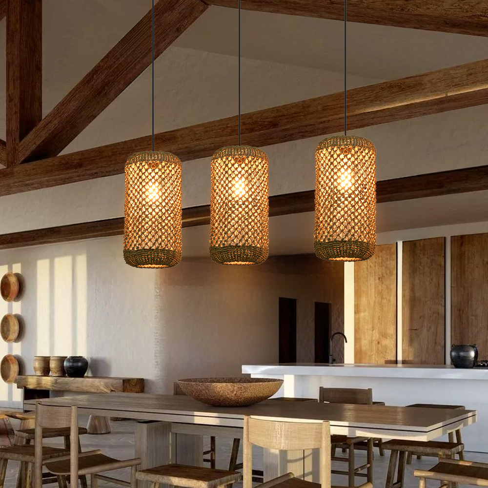 Various styles 3 light straw pendant light
