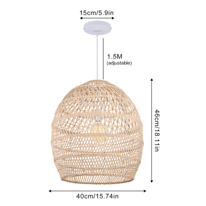 Boho style island rattan lamp decorative pendant light-labpiecesign