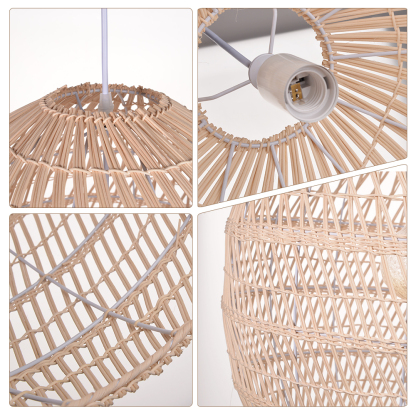 Boho style island rattan lamp decorative pendant light-labpiecesign
